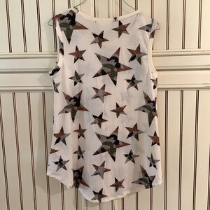 LuLaRoe Cocoa Cream Camouflage Top